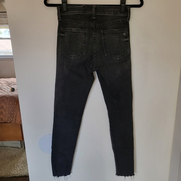 VGUC Rag & Bone Lenox High Waist Ankle Skinny Black 24 - Picture 5 of 14